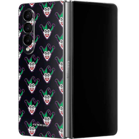 DC Comics The Joker Logo Pattern Galaxy Z Fold4 5G Skin